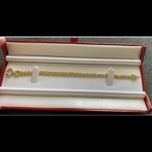 14k Gold Byzantine Bracelet with Diamonds